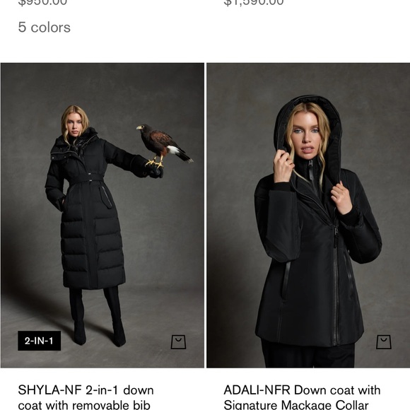Mackage Shyla-NF 2 in 1 Coat with Removable Bib - Picture 16 of 16
